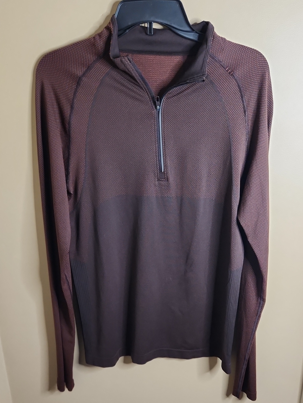 Lululemon Metal Vent Tech 1/2 Zip 2.0 in Magma/Sequoia. Size S. #M3BMYS